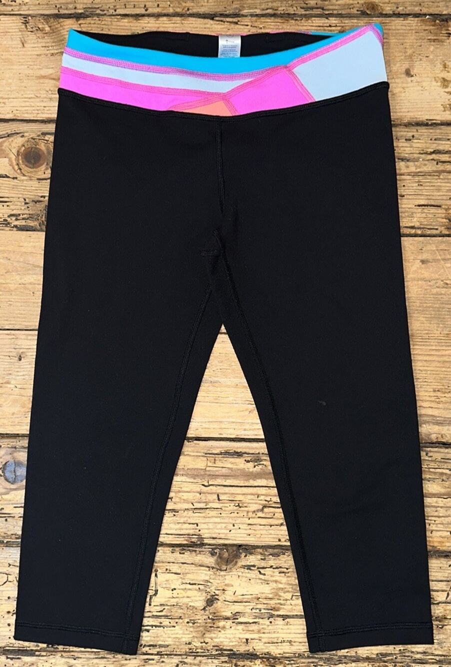 Iviva Girls Multi Color Rythmic Reversible Capri Size 12 EUC